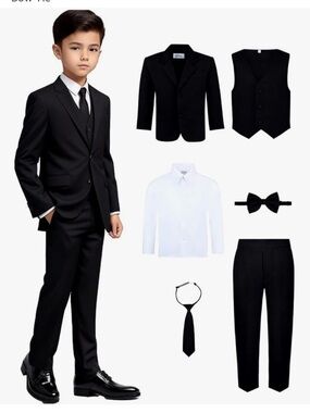 Boys Black Suit Set